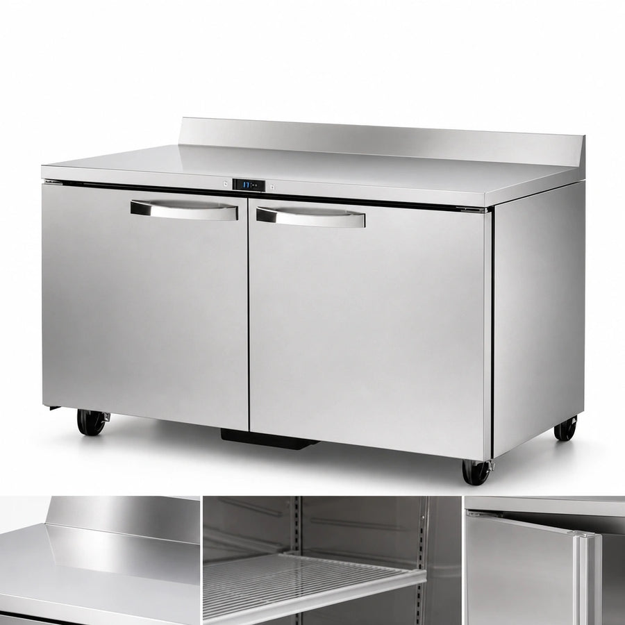 Stainless Steel Work Surface And Cabinet