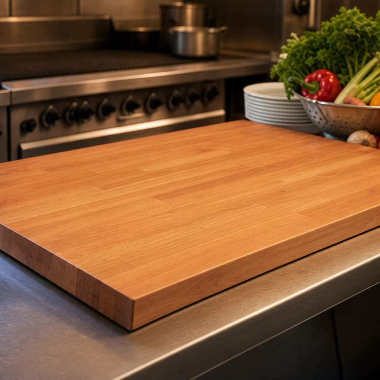Product image #4 for John Boos Boos Block American Cherry Blended Edge Grain Kitchen Countertop, 96 in. x 38 in. x 1-1/2 in. Thick