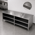 Thumbnail image #4 for John Boos Stainless Steel Work Table with Open Front Cabinet Base and Undershelf, 144 x 30 Inches