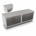 Thumbnail image #4 for John Boos 120-Inch x 30-Inch Stainless Steel Flat-Top Work Table Cabinet Base with Open Front and Safety Edge