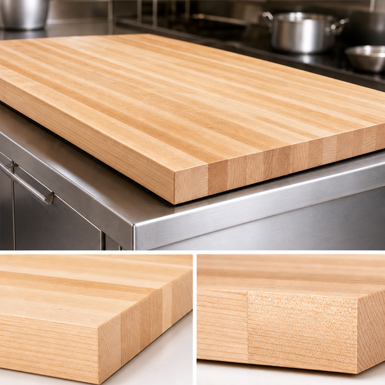 Product image #4 for Boos Block KCT9636-V 96 x 36 Inch Edge Grain Maple Kitchen Countertop, Varnique Finish