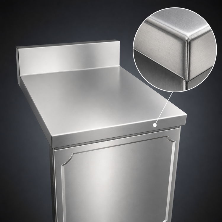 Product image #4 for La Rosa Refrigeration 12-Inch Stainless Steel Top Extension Panel with Sides