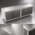 Thumbnail image #4 for John Boos Open Front Cabinet Base Work Table, 108 Inch x 30 Inch, 16-Gauge Stainless Steel Top, 1-1/2 Inch Rear Riser