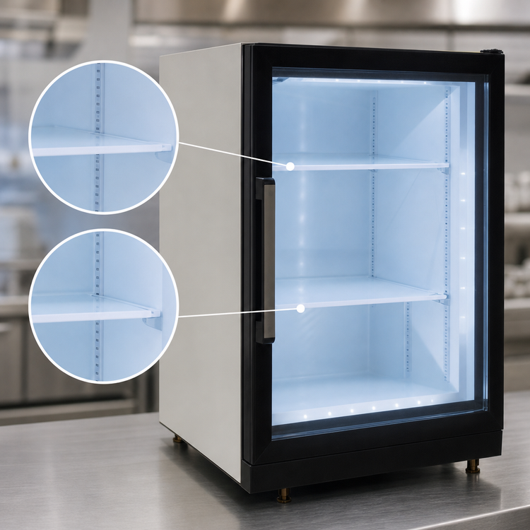 Product image #4 for Beverage-Air Countertop Merchandiser Freezer with Right-Hinged Glass Door, 2.9 Cu. Ft., White