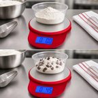 Thumbnail image #4 for CDN SD1104-R Digital Portion Control Food Scale, 11 lb Capacity, Round Stainless Steel Platform, Red Case of 10
