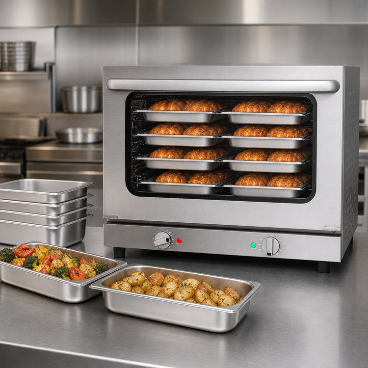 Product image #4 for KoolMore 23-Inch Countertop Half-Size Electric Convection Oven, 4-Rack, 120V, Stainless Steel