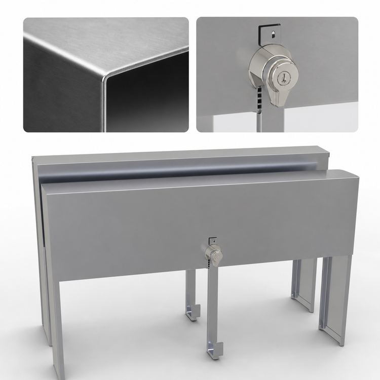 Product image #4 for Glastender 23-Inch Double Speed Rail Locking Cover, Stainless Steel