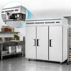 Thumbnail image #4 for Everest Refrigeration ESF3 Three-Section Reach-In Freezer, 71.0 Cu. Ft., Top-Mounted Self-Contained Refrigeration, Solid Hinged Doors
