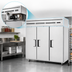 Thumbnail image #4 for Everest Refrigeration Three-Section Reach-In Freezer, 71.0 Cu. Ft., Top-Mounted Self-Contained Refrigeration