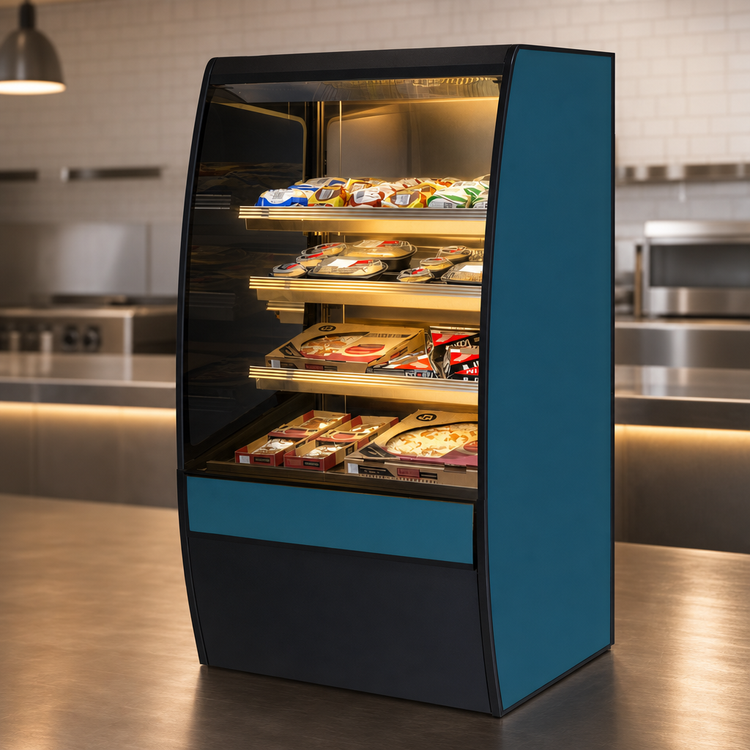 Product image #4 for Federal Industries Vision Series Curved-End High Profile Heated Self-Serve Merchandiser, 47.25 x 33 x 60 Inches