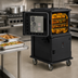 Thumbnail image #5 for Cambro Ultra Camcart® H-Series Heated Front-Loading Food Pan Carrier, 2-Compartment, 110V, Heavy-Duty Casters, Black