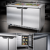 Thumbnail image #4 for Beverage-Air 48-Inch Two-Section Salad Top Refrigerated Prep Table with Solid Hinged Doors