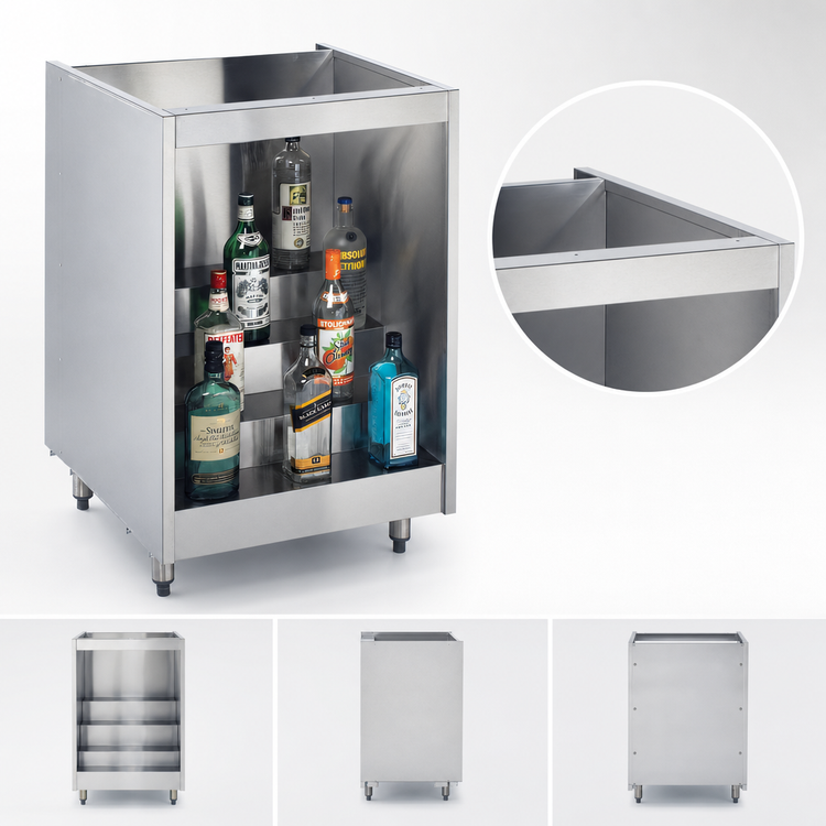 Product image #4 for Krowne Royal Series 24-Inch Back Bar Liquor Display, No Top, 4-Step