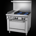 Thumbnail image #4 for Garland GF Starfire Pro 36 Inch Gas Restaurant Range with 4 Open Burners, 12 Inch Thermostatic Griddle, and Standard Oven