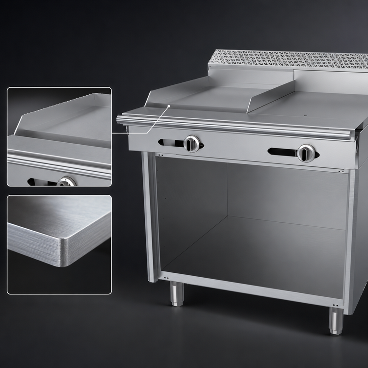Product image #4 for Garland Cuisine 36-Inch Heavy Duty Gas Combination Top Range with 18-Inch Griddle, 18-Inch Hot Top and Storage Base