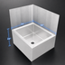 Thumbnail image #4 for John Boos Rear & Right Mop Sink Wall Guard Wainscoting for 24 x 24 Sinks