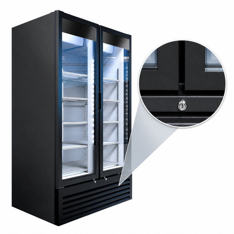 Product image #4 for Beverage Air Marketeer Two-Section Reach-In Glass Door Refrigerated Merchandiser, 37.42 Cu. Ft.