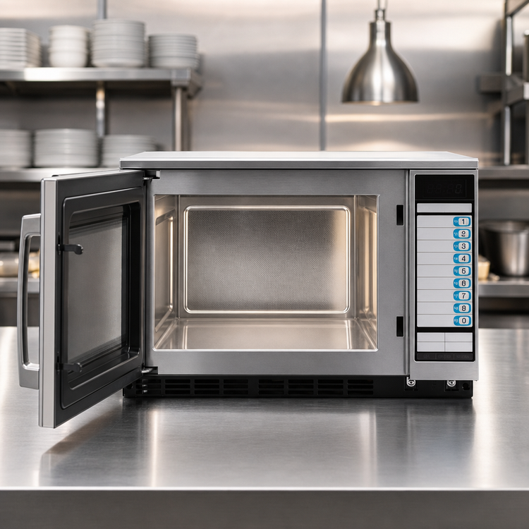 Product image #5 for Sharp Express Defrost Heavy Duty Commercial Microwave Oven, 0.70 Cu. Ft., 1200-Watt, Stainless Steel