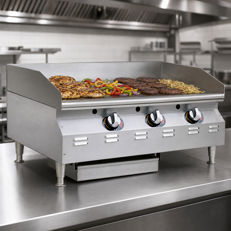 Product image #4 for Eagle RedHots Chef's Line Extra-Deep 48-Inch Countertop LP Gas Griddle with Manual Controls