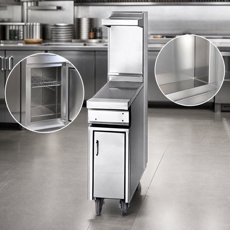 Product image #4 for Titan JTPR-24-SD 24 Inch Stainless Steel Spreader Cabinet with Insulated Doors