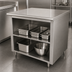 Thumbnail image #4 for Advance Tabco 144-Inch x 24-Inch Stainless Steel Work Table with Open Front Cabinet Base and Mid-Shelf