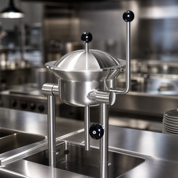 Product image #4 for Crown TOC-2 Direct Steam Table Mounted Jacketed 2-Quart Oyster Cooker