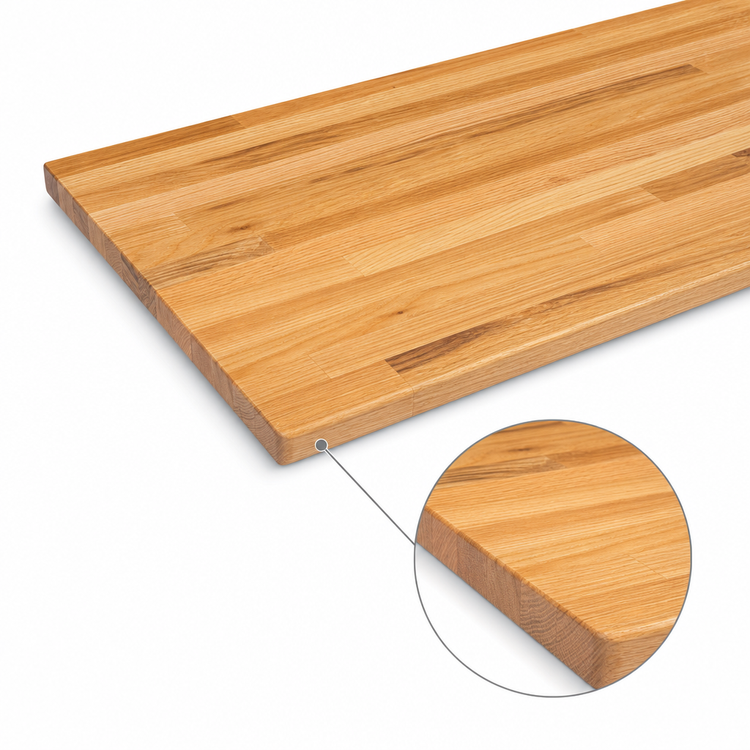 Product image #4 for Appalachian Red Oak Blended Edge Grain Island Countertop, 144 x 32 x 1-1/2 Inch, Varnique Finish