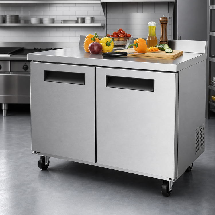 Product image #4 for KoolMore 47-1/2-Inch 2-Door Worktop Refrigerator, 12 Cu. Ft., Stainless Steel, 115V