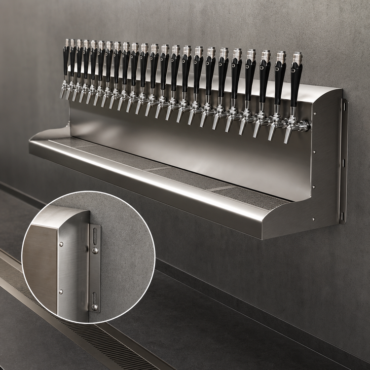 Product image #4 for Perlick 4076DN27 Modular Wall Mount Glycol-Cooled Draft Beer Dispensing Tower - 27 Faucets