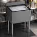 Thumbnail image #4 for CHOICE 48 Inch Wide x 24 Inch Deep Stainless Steel Underbar Ice Bin, 170 lb Capacity