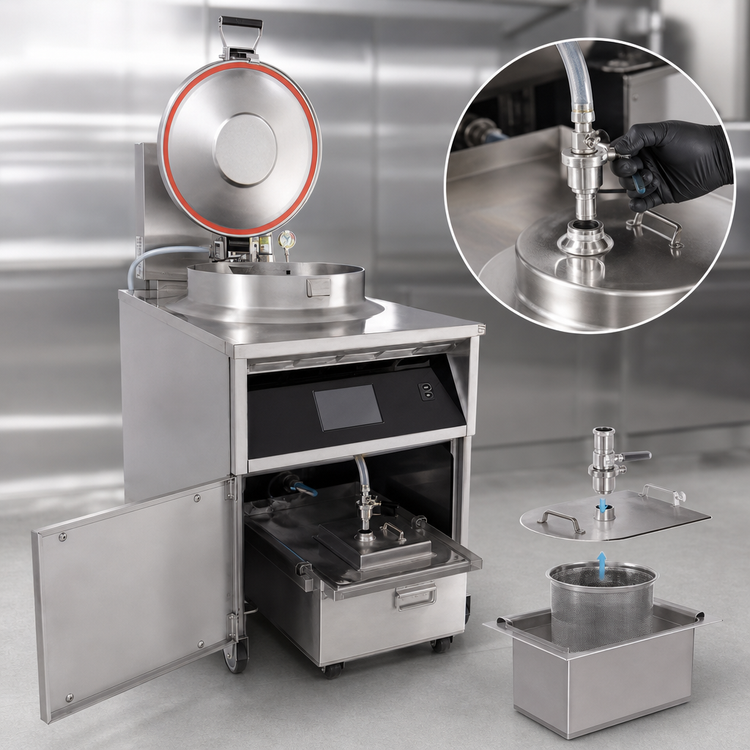 Product image #4 for BKI FKM-TC Extra Large Volume Electric Pressure Fryer with Touchscreen Controls