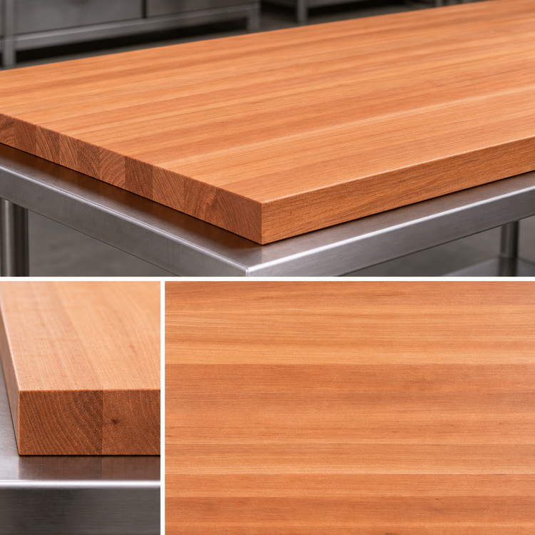 Product image #4 for Boos Block American Cherry Edge Grain Kitchen Countertop, 96 x 38 x 2-1/4 Inches, Penetrating Oil Finish
