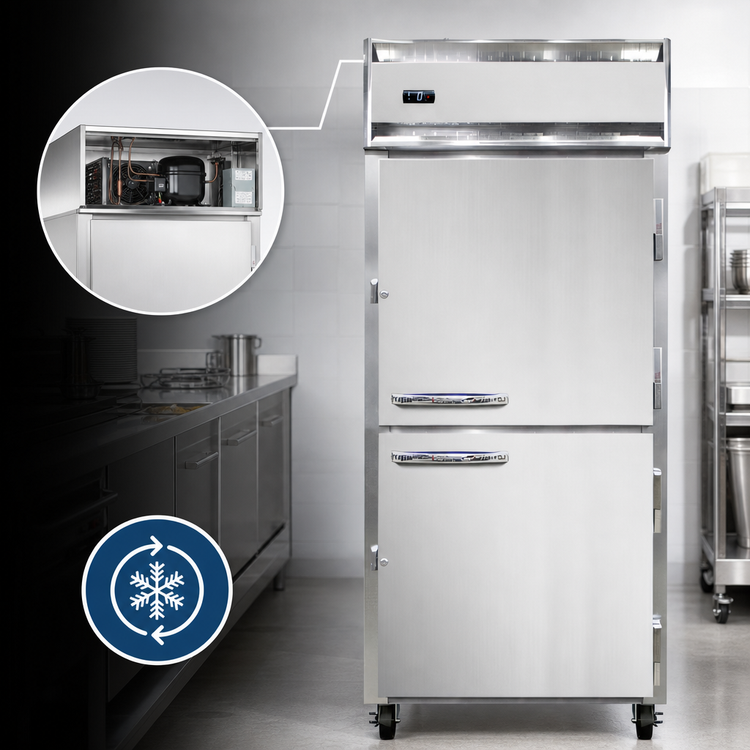 Product image #4 for Continental Refrigerator 1FXNSSHD One-Section Extra-Wide Reach-In Freezer with Half-Height Solid Doors