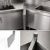 Thumbnail image #5 for BK Resources 18-Gauge Stainless Steel 5° Inside/Rear Corner Underbar Corner Filler with 4-Inch Riser