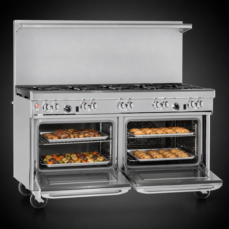 Product image #4 for Southbend Ultimate 60-Inch Gas Restaurant Range with 8 Open Burners, Standard Oven, and Convection Oven