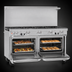 Thumbnail image #4 for Southbend Ultimate 60-Inch Gas Restaurant Range with 8 Open Burners, Standard Oven, and Convection Oven
