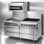 Thumbnail image #4 for Jade Range (Middleby) Titan JMRH-30B 30-Inch Modular Gas Charbroiler, Cast Iron Grates, 75,000 BTU, Stainless Steel Exterior