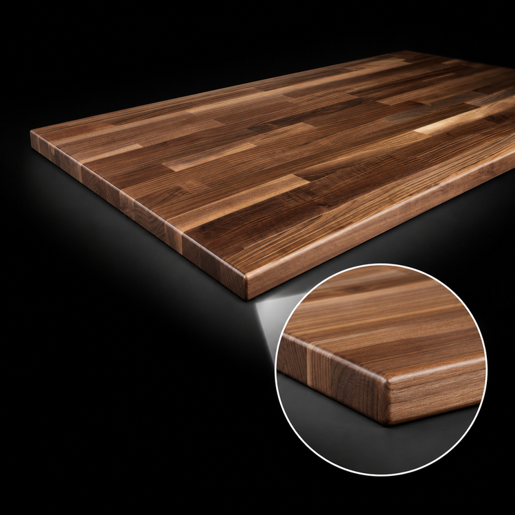 Product image #4 for Boos Block 72-Inch x 27-Inch x 1-1/2-Inch Thick American Black Walnut Kitchen Countertop, Blended Edge Grain, Oil Finish