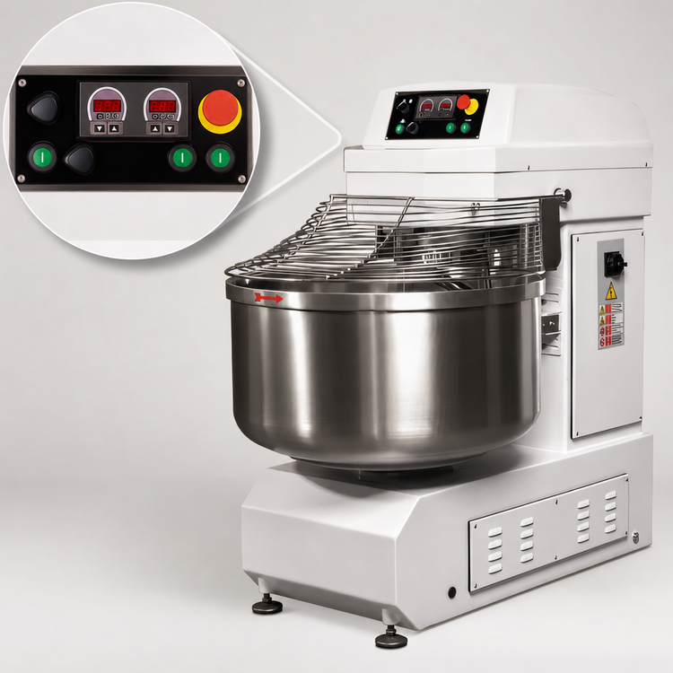 Product image #5 for Eurodib 70 Liter Floor Model Spiral Dough Mixer with Programmable Timers, 208-220V, 3-Phase