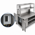 Thumbnail image #4 for Randell Modular Chef Service Counter Right End Section with Breaker Panel, 64.5-Inch Stainless Steel