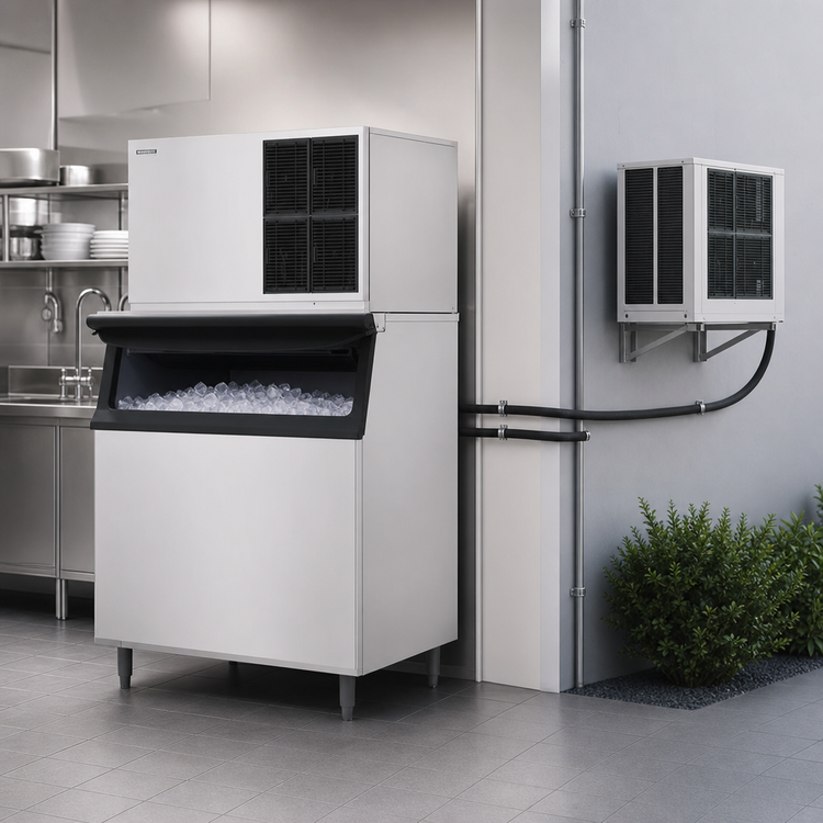 Product image #4 for Hoshizaki KM-1601SRJZ3 Remote Air-Cooled Stackable Crescent Cube Ice Maker, 48 Inch Wide, 3-Phase