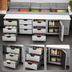 Thumbnail image #4 for Beverage-Air Four-Section Pizza Prep Table with 9 Drawers, 1 Door, and 19-Inch Cutting Board, 119-Inch