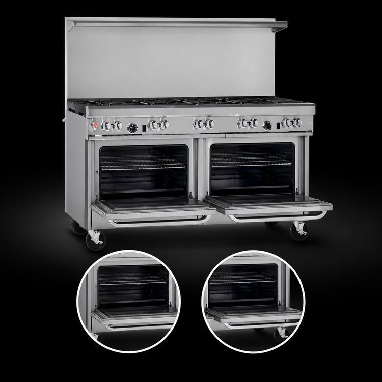 Product image #4 for Southbend Ultimate 60-Inch Gas Restaurant Range with 9 Open Burners and 2 Standard Ovens