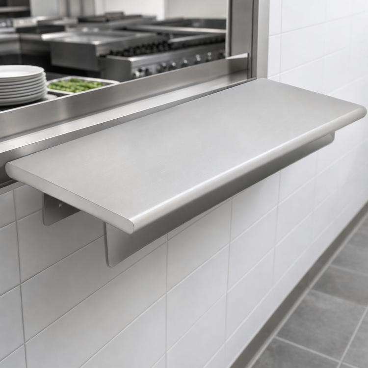 Product image #4 for Eagle Group 84-Inch x 24-Inch Pass-Thru Shelf, 304 Stainless Steel