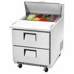 Thumbnail image #4 for Everest Refrigeration EPBNR1-D2 27.75-Inch 1-Section Stainless Steel Drawered Sandwich Prep Table, 2 Drawers, 8 1/6-Size Pan Top