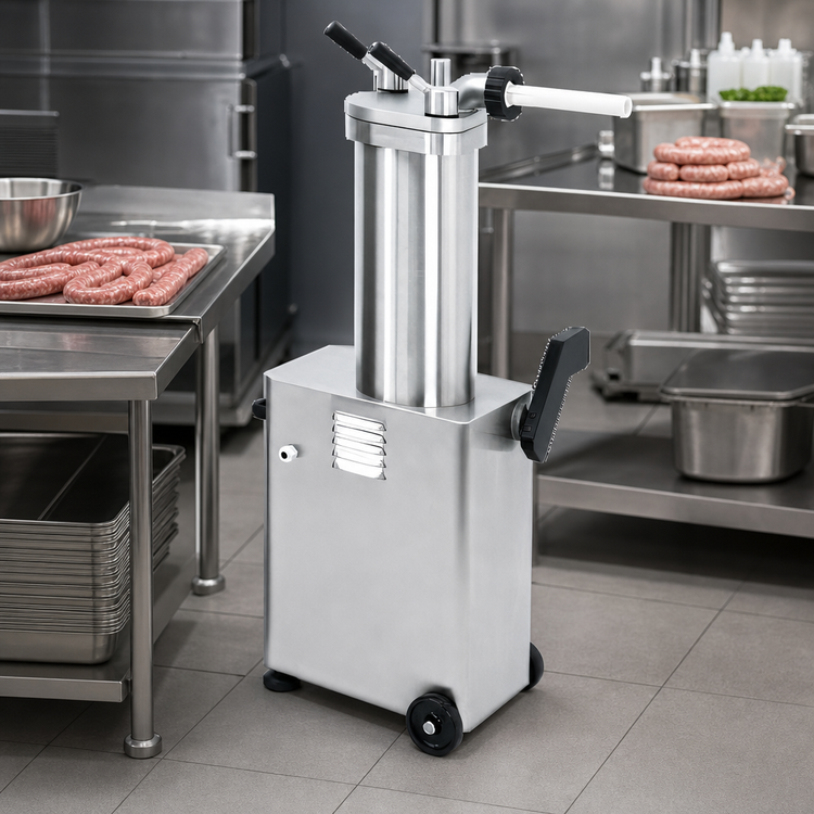 Product image #4 for Trento 26 lb Vertical Automatic Hydraulic Piston Sausage Stuffer with Fixed Barrel