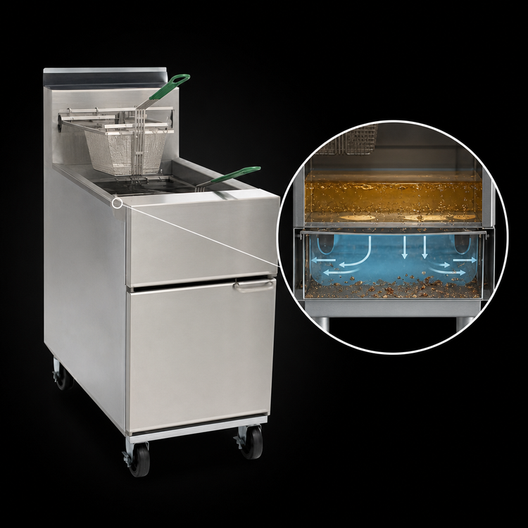Product image #4 for Dean Super Runner Value Gas Floor Fryer, 75 lb. Capacity, Millivolt Controls
