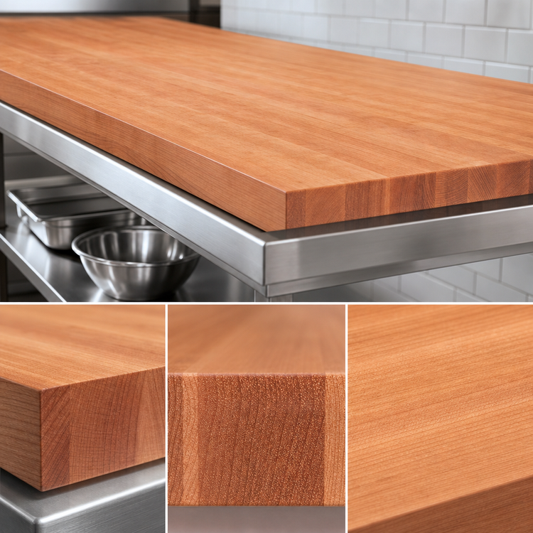 Product image #4 for Boos Block Ultra Premium American Cherry Edge Grain Kitchen Countertop, 132 x 27 x 2-1/4 Inches, Penetrating Oil Finish