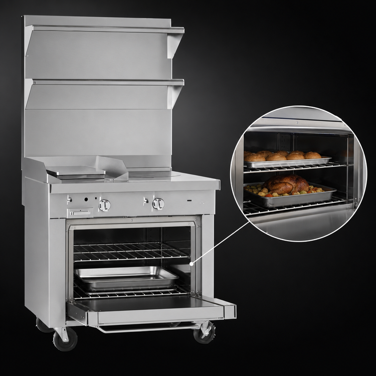 Product image #4 for Southbend Platinum 36-Inch Heavy Duty Gas Range with Two 18-Inch French Hot Tops and Standard Oven