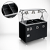 Thumbnail image #4 for Vollrath 2-Series Affordable Portable Deluxe 4-Well Mobile Hot Food Station with Buffet-Style Breath Guard and Enclosed Storage Base